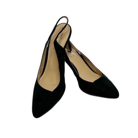 Coach and Four black Letti -CF sling back heels size 6.5 - Picture 2 of 16